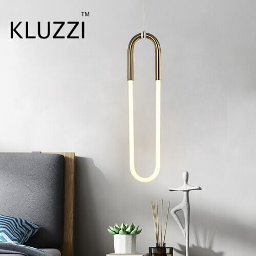 KLUZZI Nordic minimalist chandelier post modern creative restaurant bedroom bedside light luxury clothing store U-shaped lamp