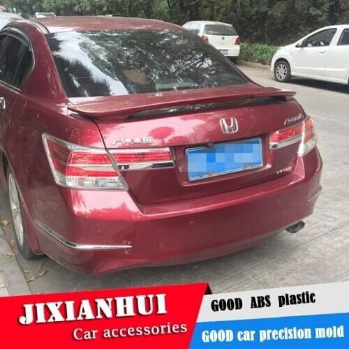 For Accord Spoiler 2008-2013 Honda Accord jsd Spoiler ABS plastic Material Car Rear Wing Color Rear Spoiler