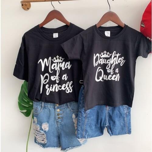 Sunfiz YF Cool Fashion Mama of a Princess - Mom and Me - Mommy and Me Shirts - Mom Life Shirt - Mothers Day Gift - New Mom Gift