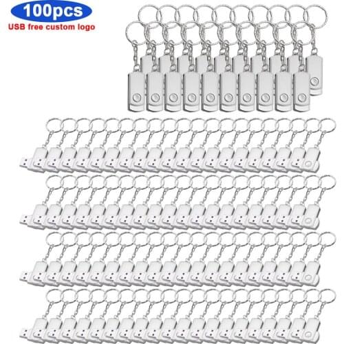 100pcs/lot Pendrive 4GB 16GB 32GB Usb Flash Drive real capacity usb 2.0 Pen Drive Memory Stick 128GB metal usb free custom logo