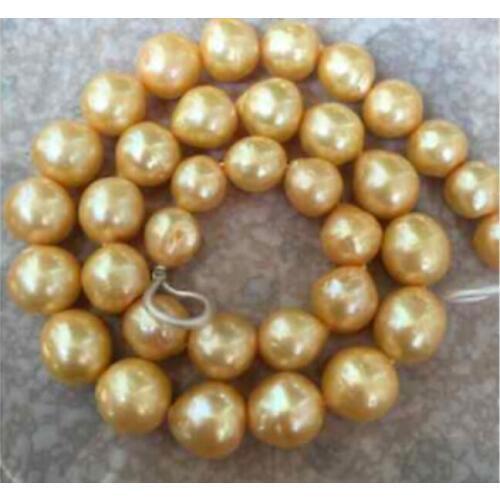 Gorgeous 13-14mm baroque pearl necklace 18 inch