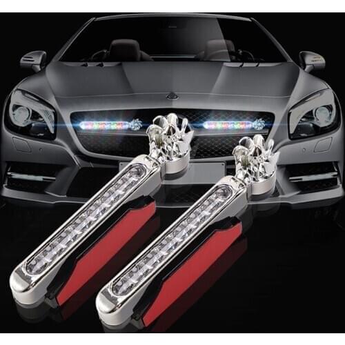 Wind Energy Car Daytime Running Light No Need External Power Supply 8 LED DRL Daylight Headlight Lamp Car Signal Light