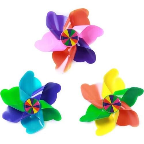 1pcs Rainbow Color Children Bike Handlebar Flower Pinwheel Windmill Decoration Gift For Kids Bicycle Scooter Windmill Toys