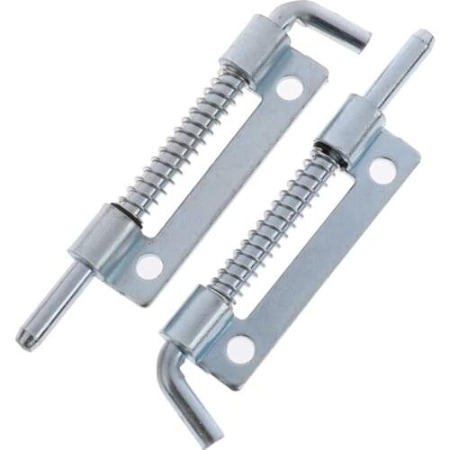 1Pc Metal Silver Color Lock Barrel Bolt Spring Loaded Latch 3.54" Long Grip Heavy Duty Safety Door Latch Sliding Lock