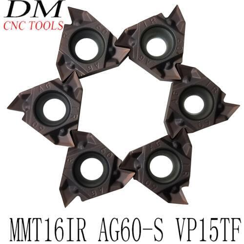 10pcs 16IR AG60 MMT16IR AG60-S VP15TF CNC thread INSERT 16IR AG60 Carbide blade