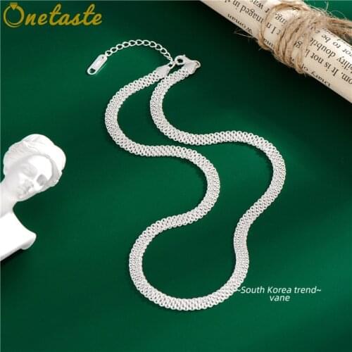 925 Silver Platinum Plated Braided Choker Necklace For Women Italian Style Sparkling Clavicle Chain Necklaces 2021 New Trend