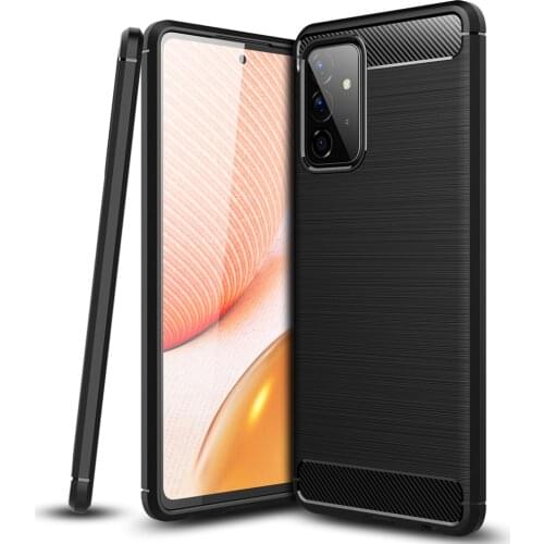 A72 Carbon Fiber Case For Samsung Galaxy A32 5G Cover TPU Drawing Material Phone Case For Galaxy A52 360 Full Protective Fundas
