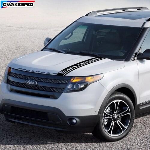 Car Bonnet Racing Sport Stripes Hood Engine Cover Decor Sticker Auto Body DIY Customized Vinyl Decals For Ford Explorer