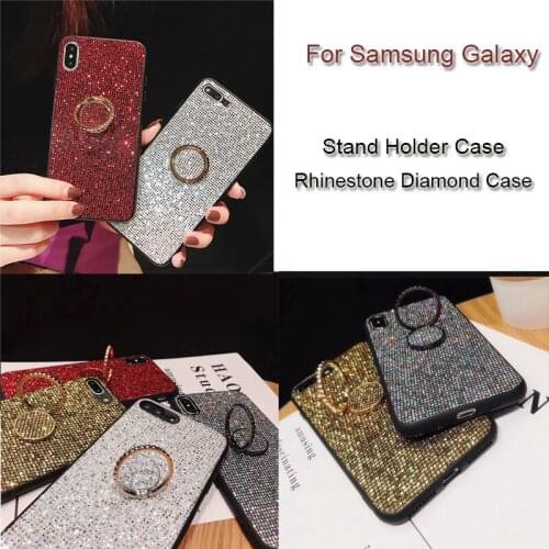 Stand Holder Case For Samsung Galaxy S20 Ultra PLUS A51 A71 j2 Prime A30S/A50s M30S A80/A90 A20S A10S Diamond Glitter Bling Case