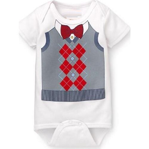 Hooyi baby boys bodysuits Baby clothes shirts one-piece black tuxedo bowties jumpsuit summer shirts