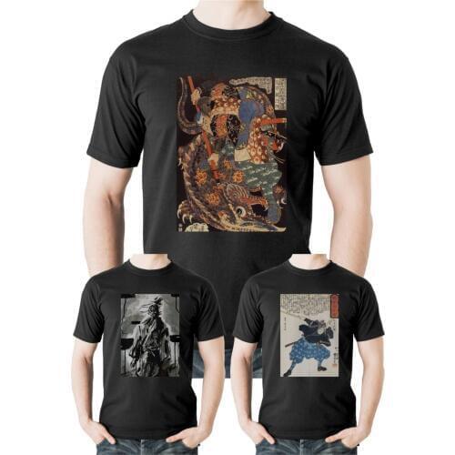 Miyamoto Musashi Samurai Sword Katana Japan Ronin Samurai Warrior Martial Arts t-Shirt Clothing Tee new Fashion Brand Street