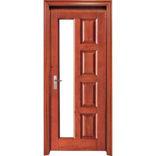 2015 hot sale luxurious red oak interior solid wood door wooden hotel door interior security door antique villas door
