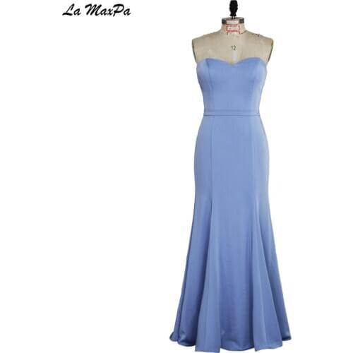 Italian Satin Sweetheart Trumpet Bridesmaid Dress CMT124
