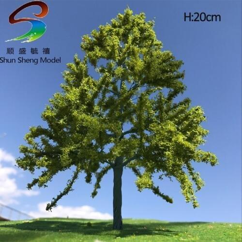 1pcs H:20cm Scale Model Wire Yellow Green Tree For Train Layout Set Model Scale Trees for Z Scale