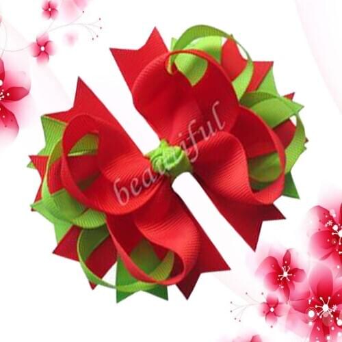 2015 New Hand 60pcs BLESSING Good Girl Hair Accessories 4.5" A- Blossom Bow Clip 117 No.Free Shipping