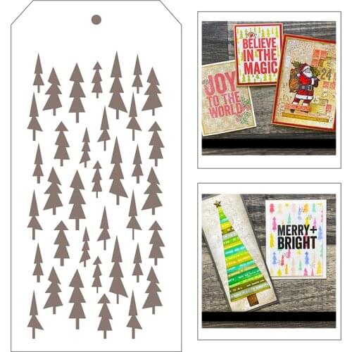 2021 New Label Tag Plastic Stencil For DIY Craft Making Tree Background Scrapbooking Card Album No Metal Cutting Dies and Stamps