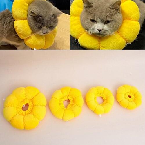 New Sunflower Shaped Cat Recovery Anti-Bite Anti-Lick Collar Elizabethan Collar Wound Healing Protection Cone For Kitten Puppy