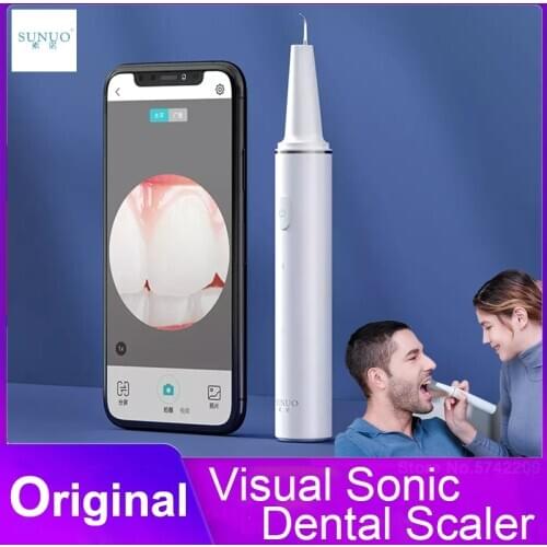 New SUMUO Smart Visual Electric Sonic Dental Scaler Tooth Calculus Remover Tooth Stains Tartar Tool Dentist Oral Teeth Whitening