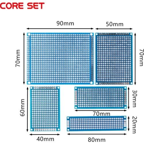 PCB circuit board 5*7CM 4*6CM 3*7CM 2*8CM 7*9 CM double-sided tin spray blue Double Side PCB Printed Circuit Soldering Board 1.6