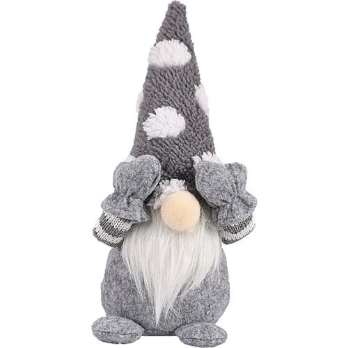 Plush Decorations Cloth Products Toy Home Ornaments Doll Gnome Faceless Dwarf Red Christmas Rudolph Forester Dolls