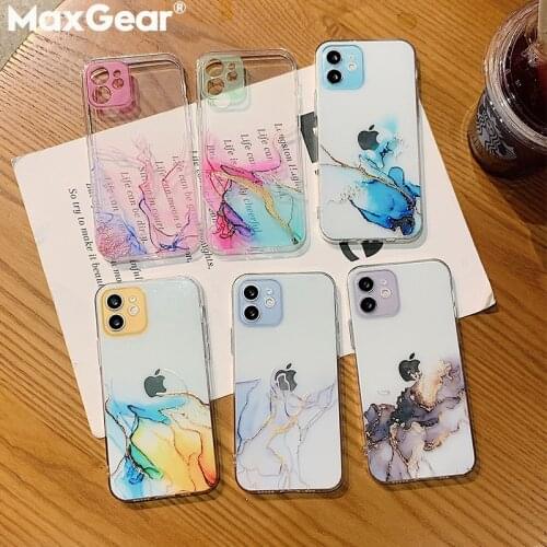 Shockproof Marbling Shell Case For iPhone 12 Pro Mini 11 XS Max XR X 6 6S 7 8 Plus SE 2020 Soft Silicone Transparent Cover Woman