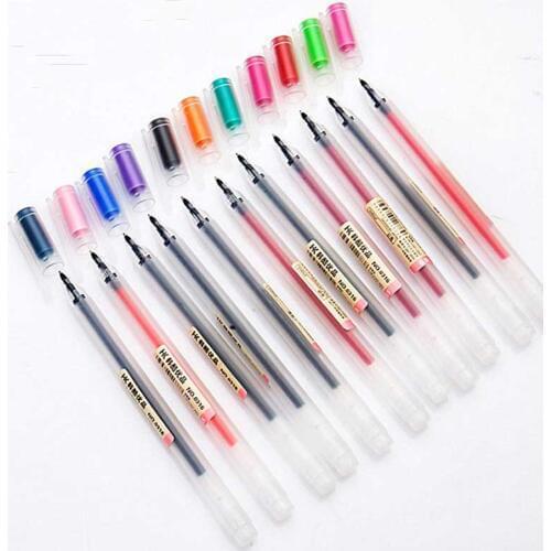 12 Colors/set Japanese Style Multi Color Gel Pen for School Student Drawing Painting Colored Maker Pens Writing Cute Stationery