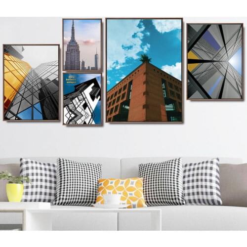 Modern Architecture Scenery Poster Minimalist Home Decoration Wall Art Picture Unframed Canvas Paintings for Living Room