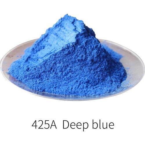 Deep Blue Pearl Powder Pigment Mineral Mica Powder DIY Dye Colorant for Soap Automotive Art Crafts M