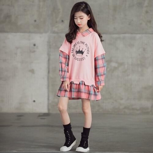 Girls Sweatshirt Hoodies for Teen Girls Harajuku Casual Hooded Kids Fashion Girl 2021 Fall Sweatshirts Spring Streetwear Clothes