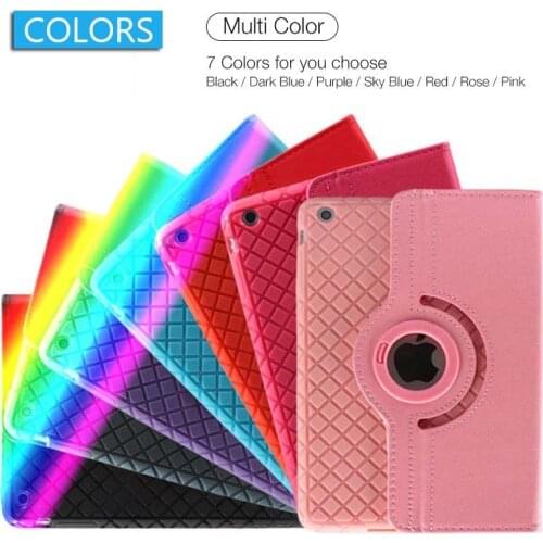 360 Degree Rotating Leather Smart Cover Case for Apple iPad Air 2 1 5th 6th New iPad 9.7 2017 2018 A1822 A1823 A1893 Coque Funda