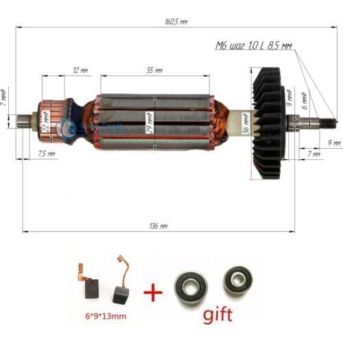 AC220-240V Armature Anchor Replace for MAKITA GA5030 GA4530 GA4030 GA5034 GA4534 GA4031 PJ7000 GA4030R GA4034 Engine Rotor