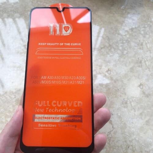 11D Full Glue 9H Protective Glass For Samsung Galaxy A51 A71 A30 A50 A30S A50S Full Cover Screen Protector Film
