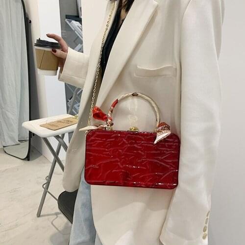 Womens Handbag Transparent Chain Shoulder Acrylic Clear Crossbody Bags Candy Color Bag