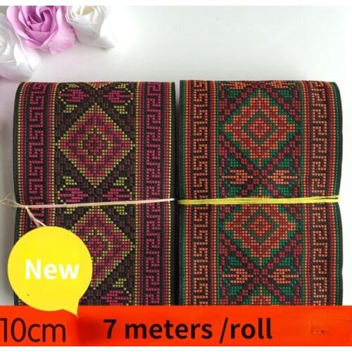 Ethnic Lace Brocade Embroidery Ribbon 10cm Ethnic Clothing Accessories
