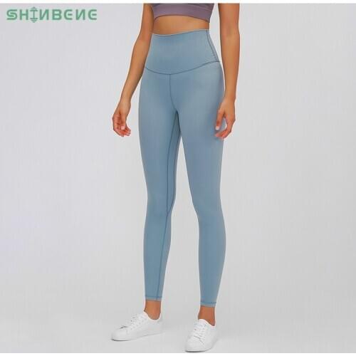 SHINBENE SUPER HIGH RISE Fitness Athletic Legging Yoga Pants Women Buttery-Soft Naked-feel Workout Gym Sport Legging Inseam 24"