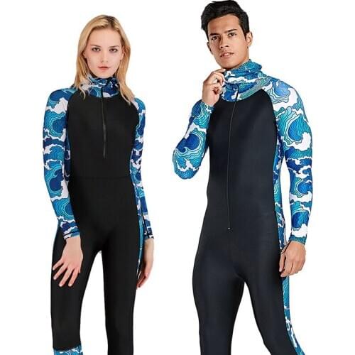 Wetsuit Womens, Mens Thermal Wetsuits Full suit Long Sleeve for Scuba Diving Surfing Matching Couples Front Zip