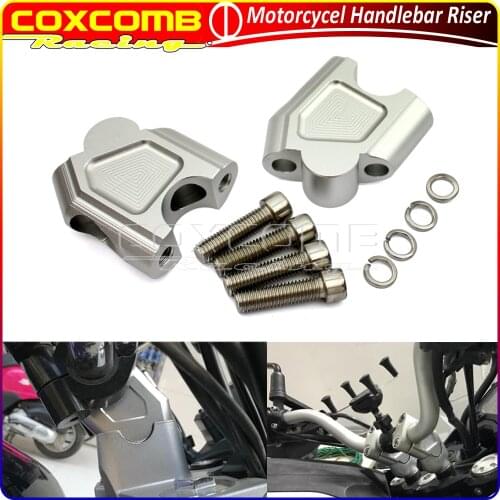 1Pair Motorcyle 7/8" Handlebar Risers Mount Calmp Kit For BMW Kawasaki Suzuki GSF SV650 SV1000 22mm Handle Bar Riser Adapters