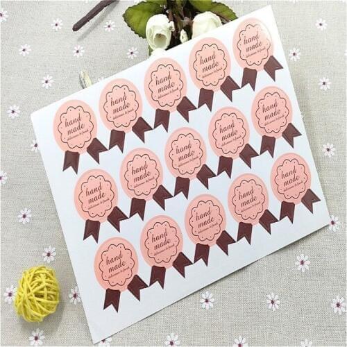 15pc/set sealing sticker tag for candy cookie box bag chocolate paper gift package Birthday Party favor DIY pink handmade