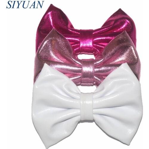 16pcs/lot 4'' Soft Metallic Fabric Candy Bow with Barrettes Chic DIY Hair Accessories For Kids Women Fashion Headwear HDJ139