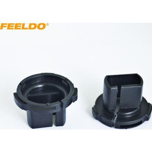 FEELDO 2Pcs Car Bulbs Socket Conversion Adapter For Ford Escape HID Bulb Adapters H7 #AM1337