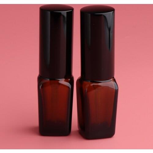 2pcs Brown Travel Empty Glass Refillable Perfume Atomizer Pump Spray Bottle