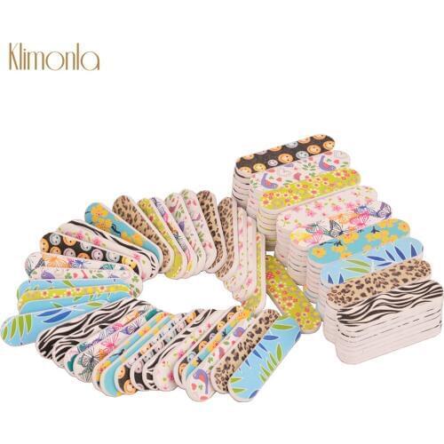 200pcs Sanding Mini Nail File 150 Grit Flower Sandpaper Stick Nail Buffer Disposable Sanding Board Tools For Manicure