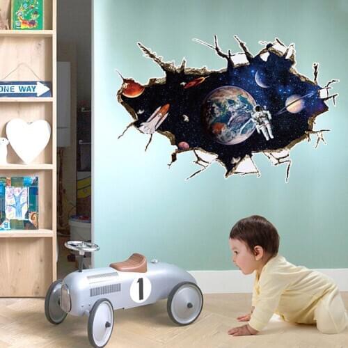 The Broken Sky 3D Wall Stickers Removable Kids Nursery Home Decoration Living Mural Art Living room Bedroom Bathroom Decoration