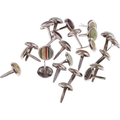 50pcs Mixed Mini Round Iron Brad Paper Craft Embellishment for DIY Scrapbook