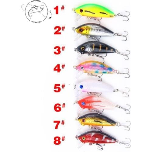 8Pcs/lot 3D Eyes Crankbait Lifelike Minnow Hard Bait Sea Fishing Artificial Wobblers Isca LuresFishing Tackle