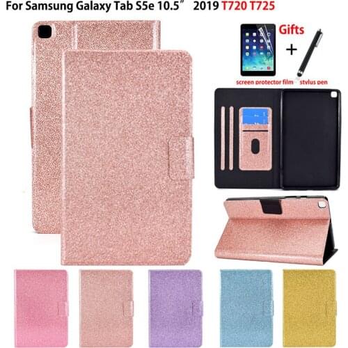 Glitter Case For Samsung galaxy tab S5e 10.5 2019 Cover SM-T720 SM-T725 T720 T725 Funda Tablet Protective Stand Shell +Gift