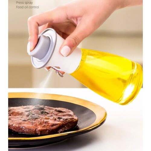 Household kitchen fat reduction glass leakage proof atomization sauce vinegar barbecue press spray bottle J05