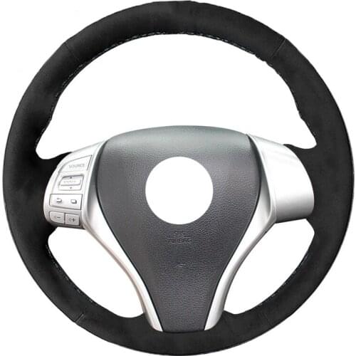Alcantara Leather Suede DIY Car Steering Wheel Cover Case for Nissan Teana Altima 2013-2016 X-Trail QASHQAI Rogue Sentra Tiida