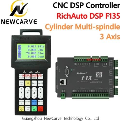 CNC Cylinder Multi-Spindle DSP Controller 3 Axis Control System RichAuto DSP F135 Replace DSP A15 B15 For Cnc Engraver NEWCARVE