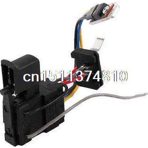 DC 9.6-24V 12A Momentary Trigger Wired Switch Black for Electric Drill
